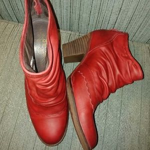 Dkode red heeled booties